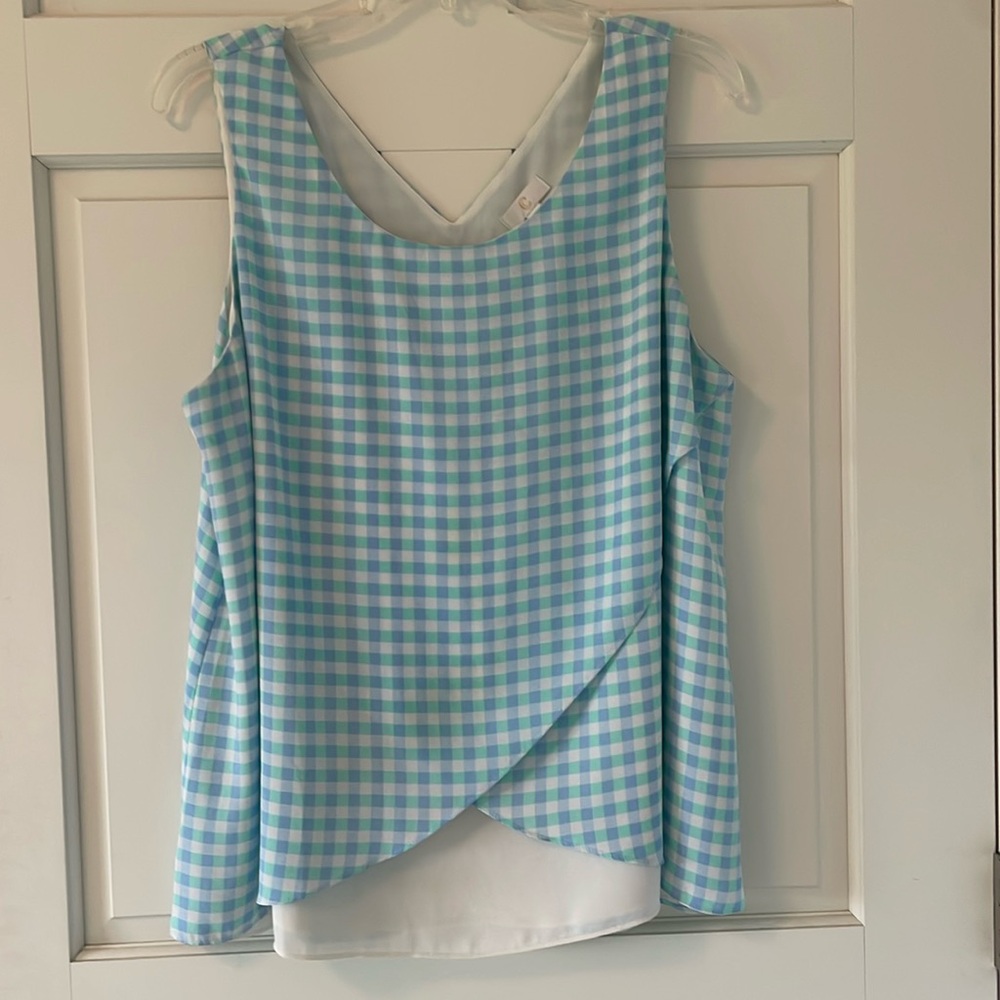 Large Sleeveless Lined Blouse - Lightweight with Asymmetrical Layers